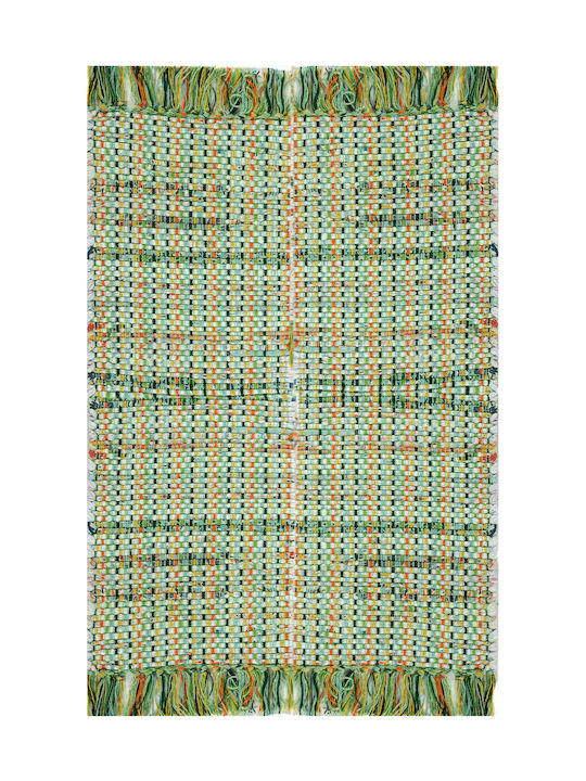 Tzikas Carpets 30150-040 Boho Χαλί Ορθογώνιο Καλοκαιρινό με Κρόσια Green