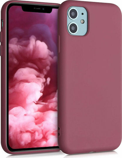 KWmobile Umschlag Rückseite Silikon Rosa (iPhone 11)