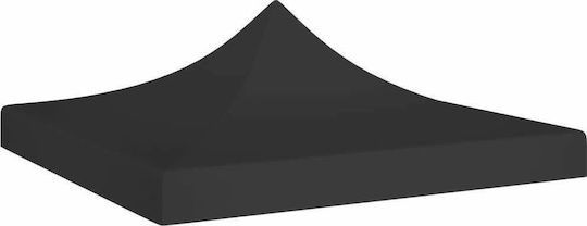 vidaXL Pavillonabdeckung Schwarz mit PVC-Beschichtung 2x2m