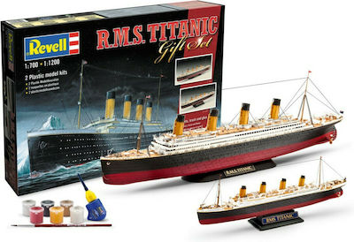 Revell Titanic Modellfigur Schiff 172 Teile im Maßstab 1:400 mit Kleber und Farben 51x36x8.5cm.