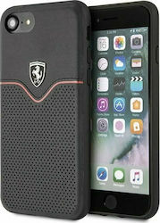 Ferrari Off Track Victory Leather / Plastic Back Cover Black (iPhone 8/7)