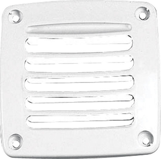 Lalizas Περσίδα Αεραγωγού Σκάφους Πλαστική 118x118mm Λευκό Χρώμα