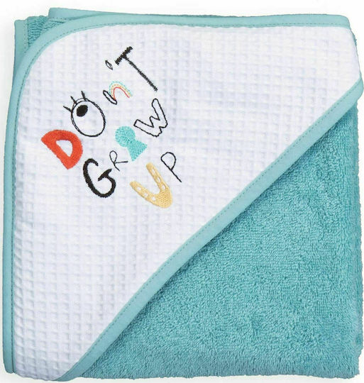 Nef-Nef Homeware Căpușă-Bebeluș Cu glugă Don't Grow Up Aqua