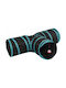 West Paw Cat Toy Tunnel Cat Tunnel Toy with 3 Exits in Black Color 80x55x25cm