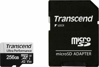 Transcend 340S microSDXC 256GB Clasa 10 U3 V30 A2 UHS-I cu adaptor