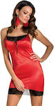 Casmir Lingerie Lauren Chemise & Thong Red