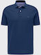 Fynch Hatton Herren Kurzarmshirt Polo Marineblau