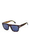 David Beckham Men's Sunglasses with Brown Tartaruga Plastic Frame and Blue Lens DB 7044/S 086/KU