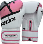 RDX F7 Ego Boxhandschuhe aus Leder Weiß Rosa