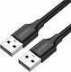 Ugreen USB 2.0 Cable USB-A male - USB-A male Μαύρο 0.5m 10308