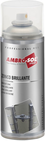 Ambro-Sol Spray Galvanisation Bright Zinc 6τμχ. with Shiny Effect Gray 400ml