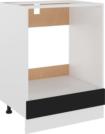 Lower Oven Cabinet Black 60x46x81.5cm