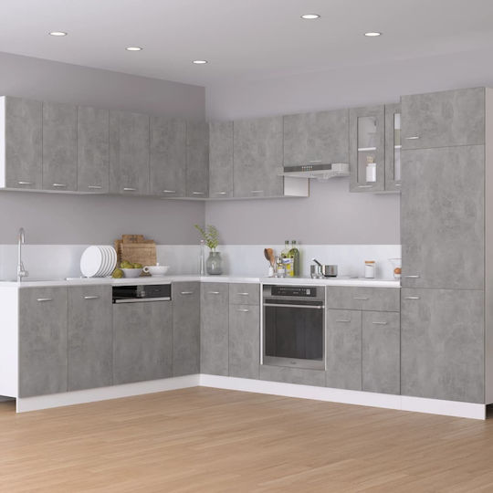 Lower Oven Cabinet Grey Concrete 60x46x81.5pcs