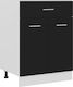 Floor Cabinet Black 60x46x81.5pcs