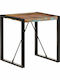 Square Table Kitchen from Solid Wood & Metal 70x70x75cm