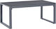 Rectangular Central Aluminum Coffee Table Gray M90xW50xH40cm