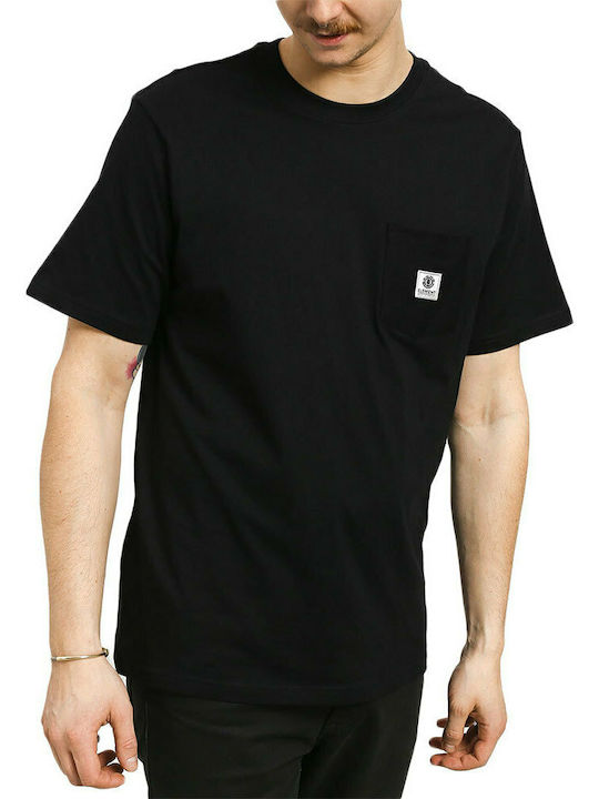 Element Basic Pocket Label Men's Short Sleeve T-shirt Black