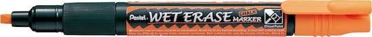 Pentel Wet Erase Chalk Marker Marker Portocaliu Vopsea specială pentru crafturi Creion lichid pentru Sticlă