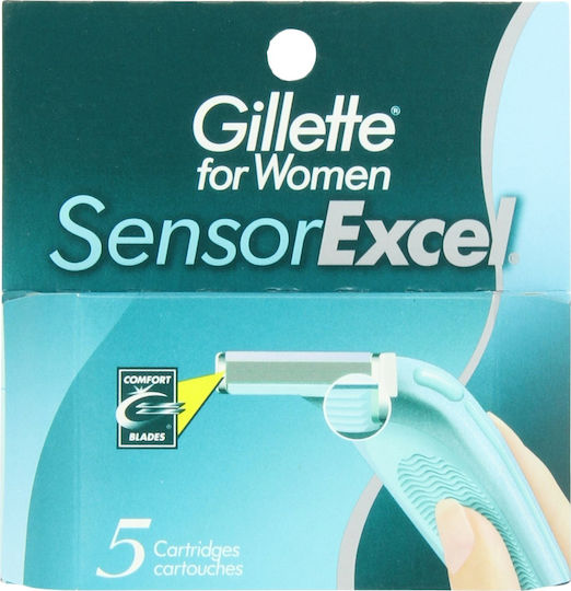 Gillette Sensor Excel Ξυραφάκι Ασφαλείας με Λεπίδες 5τμχ