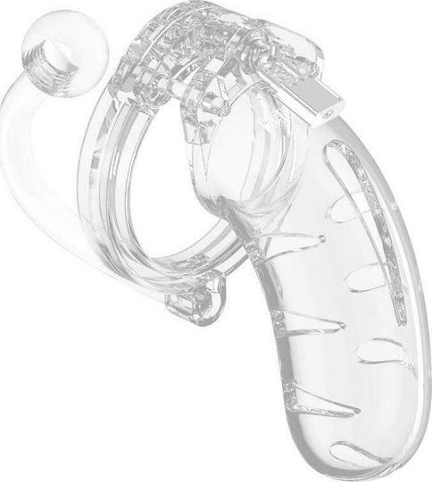 Shots Model 11 Chasity Cage with Plug Клетка за Пенис в Прозрачен Цвят