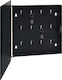 vidaXL Wand-Schlüsselbox Metallisch Schwarz 12 Haken 35x5.5x35cm