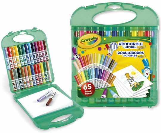 Crayola Washable Markers Case Lavabili Markere de Desen Set 65buc