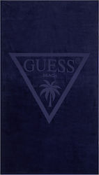 Guess Beach Towel Cotton Blue 180x100cm.