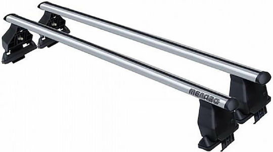Menabo Car Roof Bars Aluminum for Honda Jazz 5D 2007-2014 Set with Roof Rack Legs Silver