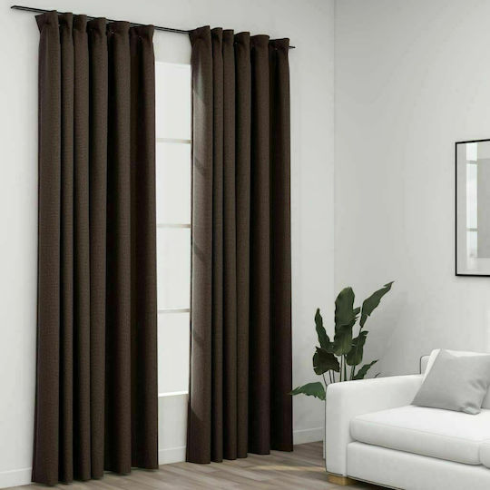 vidaXL vidaXL Vorhänge mit Bleistiftfalten Taupe 140x225cm