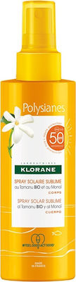 Klorane Polysianes Crema protectie solara Loțiune pentru Corp SPF50 în Spray 200ml