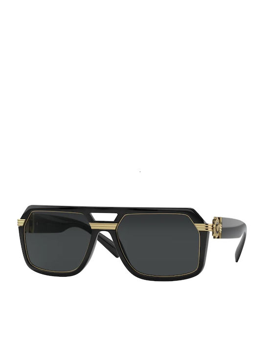 Versace Ανδρικά Γυαλιά Ηλίου με Μαύρο Κοκκάλινο Σκελετό και Μαύρο Φακό VE4399 GB1/87