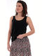 Only Sleeveless Women's Blouse Black