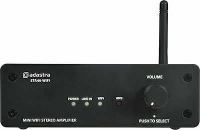 Adastra STA40-WIFI PA Power Amplifier 2 Channels 20W/8Ω Equipped with Radio Black