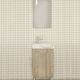 Drop Litos 45 Countertop with Sink & Mirror L45xW25.5xH60cm Brown Oak