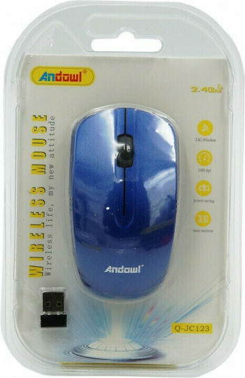 Andowl Q-JC123 Ασύρματο Ποντίκι Μπλε