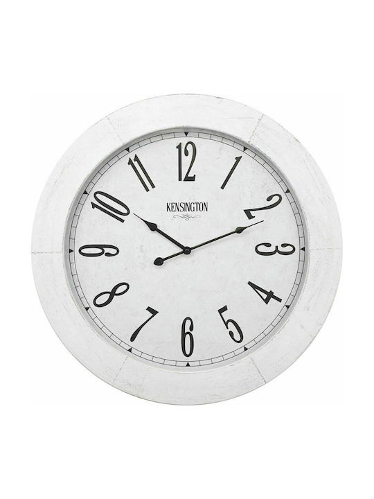 Iliadis Ρολόι Τοίχου Ξύλινο Λευκό 60cm