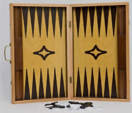 Argy Toys Backgammon Wooden Case with Checkers 50x50cm from Ebony Wood