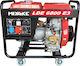 Miyake LDE6800E3 Generators Erdöl mit Kickstart, Rädern und maximaler Leistung 6.8kVA