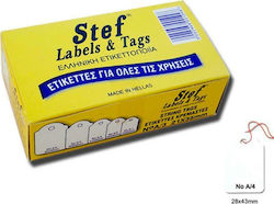 Stef Labels 100 Ετικέτες Κρεμαστές Α/4 43x28mm