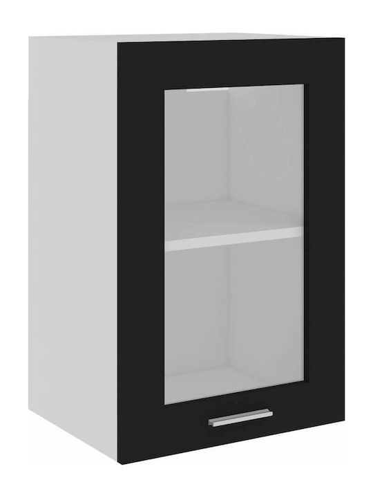 Wall Cabinet Μαύρο L40xW31xH60cm