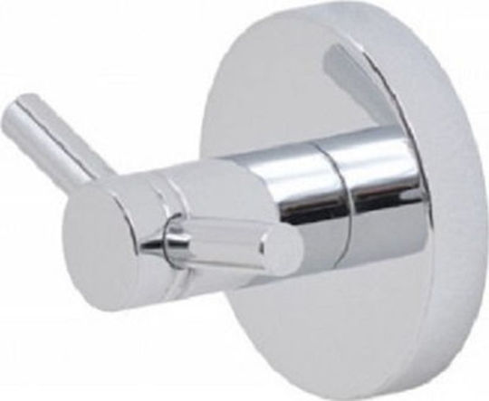 Kolossos Double Wall-Mounted Bathroom Hook Silver
