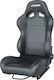 Simoni Racing Tazio Black Κάθισμα Αυτοκινήτου Bucket Ανακλινόμενο Κάθισμα από Οικολογικό Δέρμα Μαύρο