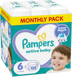 Pampers Active Baby № 6 за 13-18kgkg 128бр Pampers Active Baby № 6 за 13-18kgkg 128бр