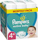 Pampers Памперси с Лента Active Baby № 4+ за 10-15 кг 164 Брой