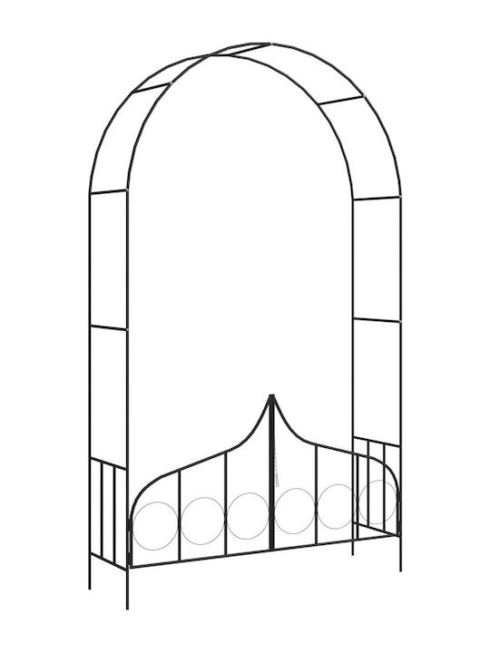 Arcadă De Grădină Din Metal Negru 138x40x238cm
