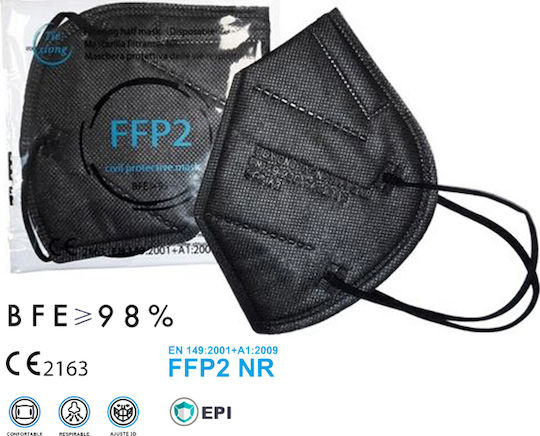 Tiexiong FFP2 Civil Protective Mask BFE >98% Mască de protecție FFP2 Negru 20buc