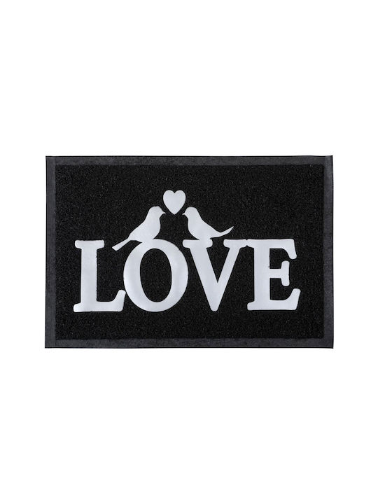 Aria Trade Carpet with Non-Slip Underside Doormat Love Black 40x60cm