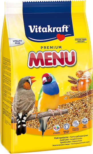 Vitakraft Premium Menu Birds Food for Wild Birds with Honey for Exotic 500gr