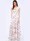 Pepe Jeans Fionas Summer Maxi Dress Wrap with Ruffle White