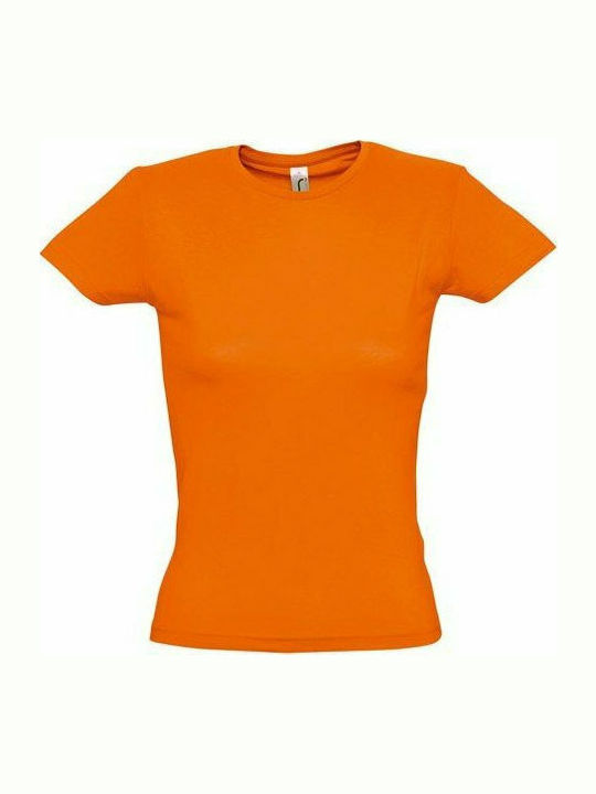Sol's Miss Γυναικείο Διαφημιστικό T-shirt Κοντομάνικο σε Πορτοκαλί Χρώμα